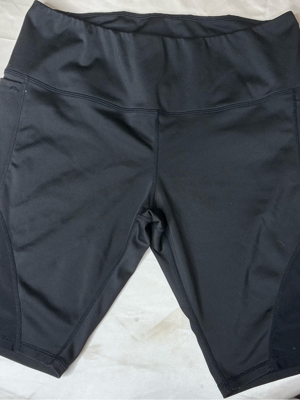 Black High-Waist Athletic Bike Shorts